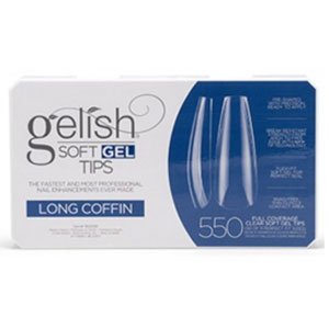 画像: 【Harmony】 Soft Gel Tips - Long Coffin (550 枚)