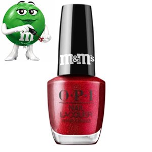 画像: 【OPI】Red-iculously Sweet (OPI x M&M'S 2026ホリデーコレクション)
