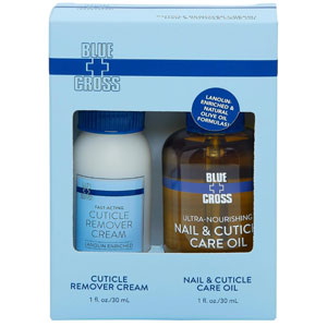 画像1: 【Blue+Cross】キューティクルリムーバークリーム＆キューティクルオイルセット（各30ml)